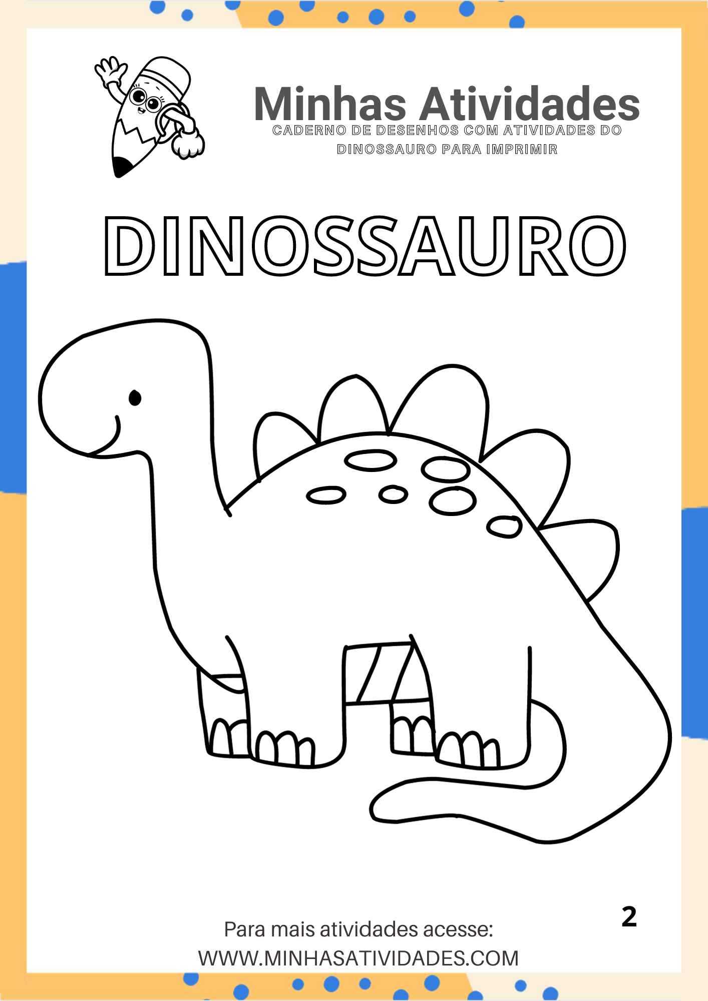 Caderno de Desenho - Dinossauro